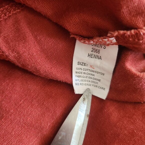 Woolrich Cotton Jacket Shacket Unlined Light Button Up Henna Red Womens XL - Picture 7 of 9